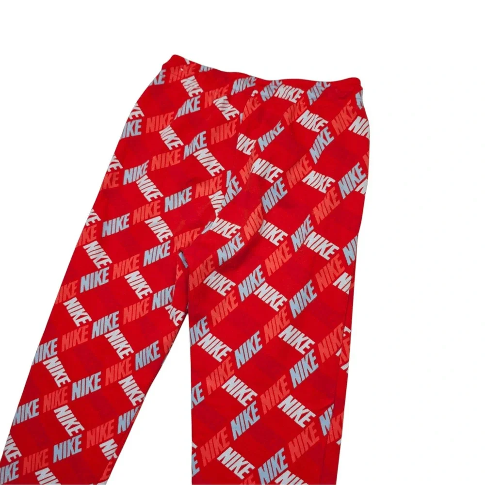 Nike Sportswear All Over Print Logo Joggers Red White Blue XS Sweatpants